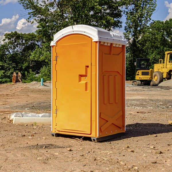 can i customize the exterior of the porta potties with my event logo or branding in Kouts Indiana